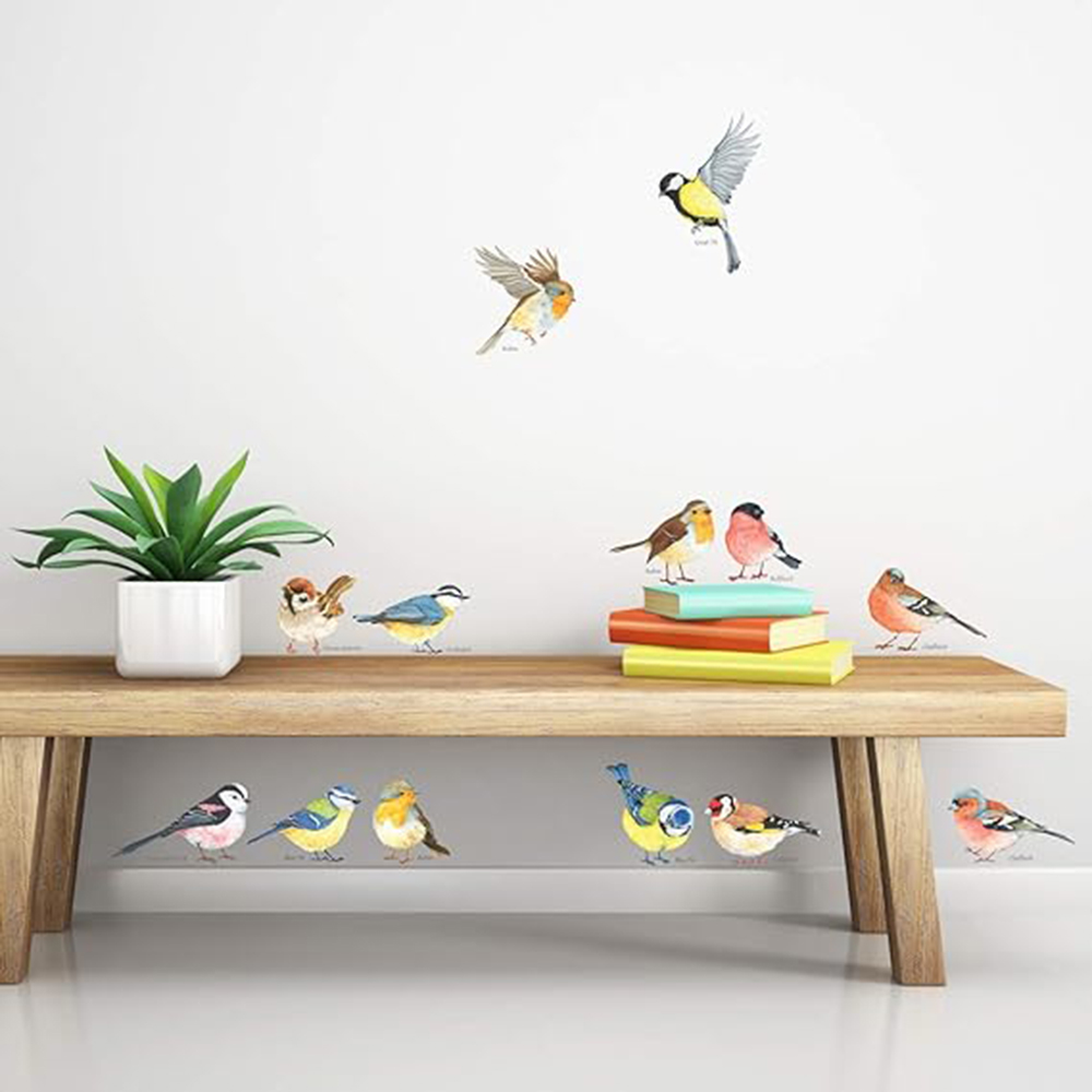Baby Nursery Wallpaper - 13pcs Little Birds Wall Sticker Baby