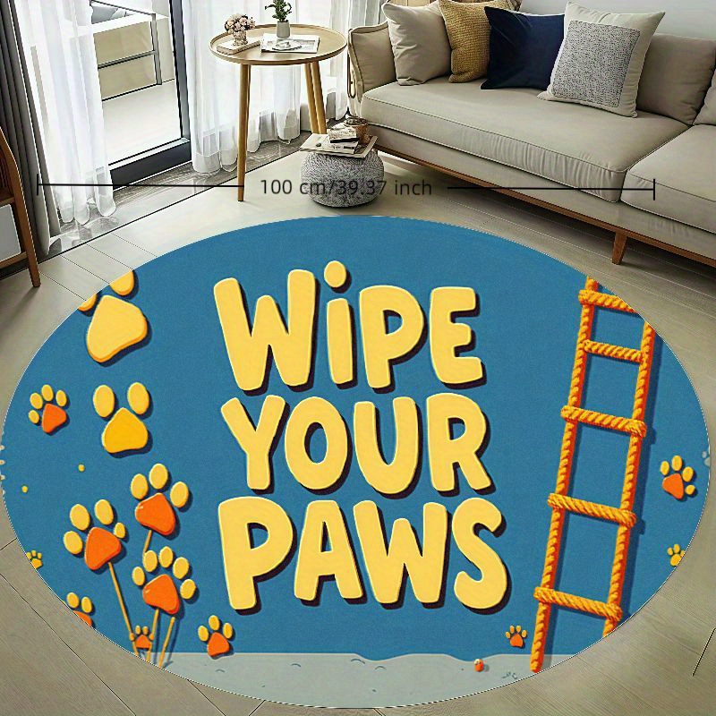 Round Paw Print Nursery Rug Cu - đánh giá và giá Baby Nursery Animal Theme