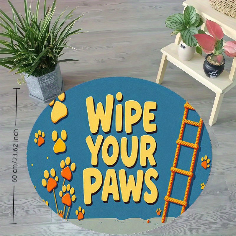 Round Paw Print Nursery Rug Cu - đánh giá và giá Baby Nursery Animal Theme