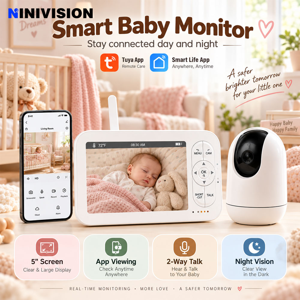 5 Inch HD Video Baby Monitor w - đánh giá và giá Baby Nursery Unit