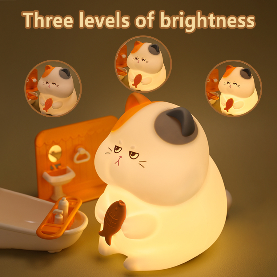 Cute Kitty Led Night Light Rec - đánh giá và giá Baby Nursery Table Lamp