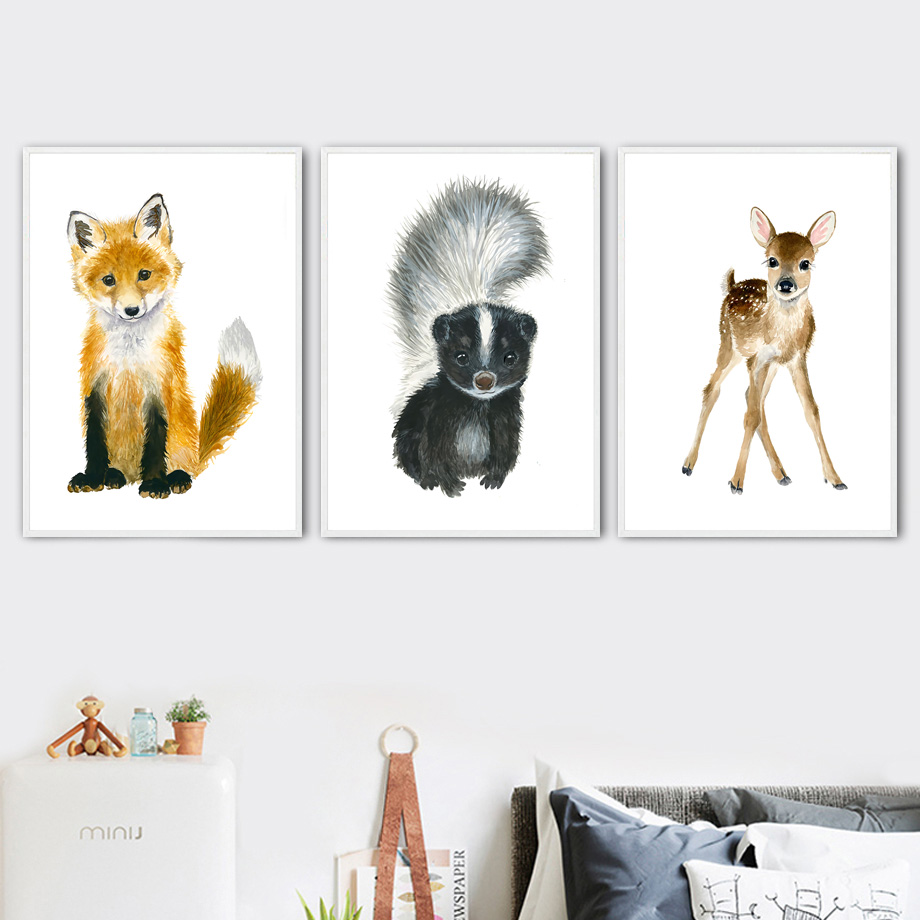Elephant Fox Zebra Giraffe Leo - đánh giá và giá Baby Nursery Animal Pictures