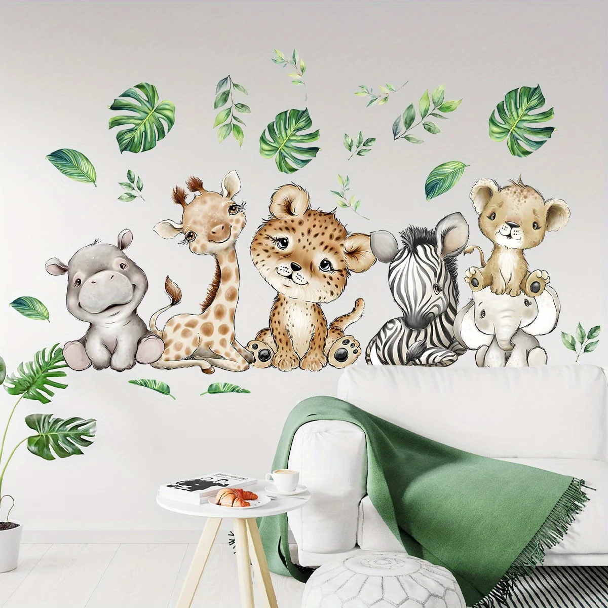 1PC Cartoon Cute Hippo Tiger E - đánh giá và giá Baby Nursery Wallpaper