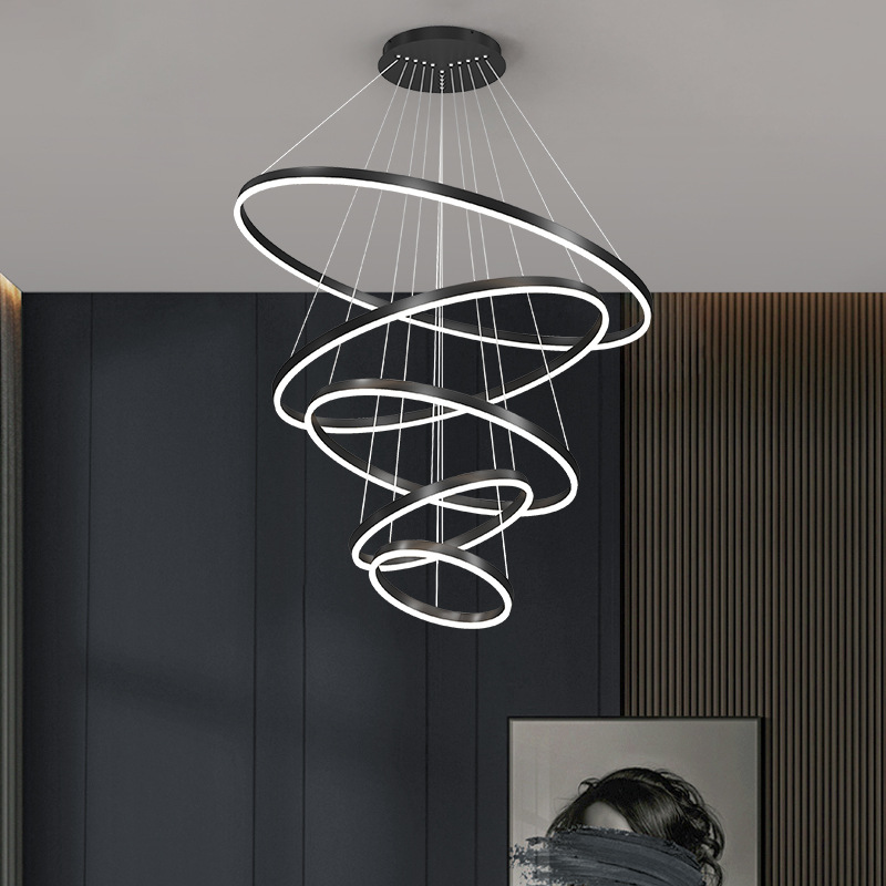 Nordic 6 Ring Led Ceiling Chan - đánh giá và giá Baby Nursery Chandelier