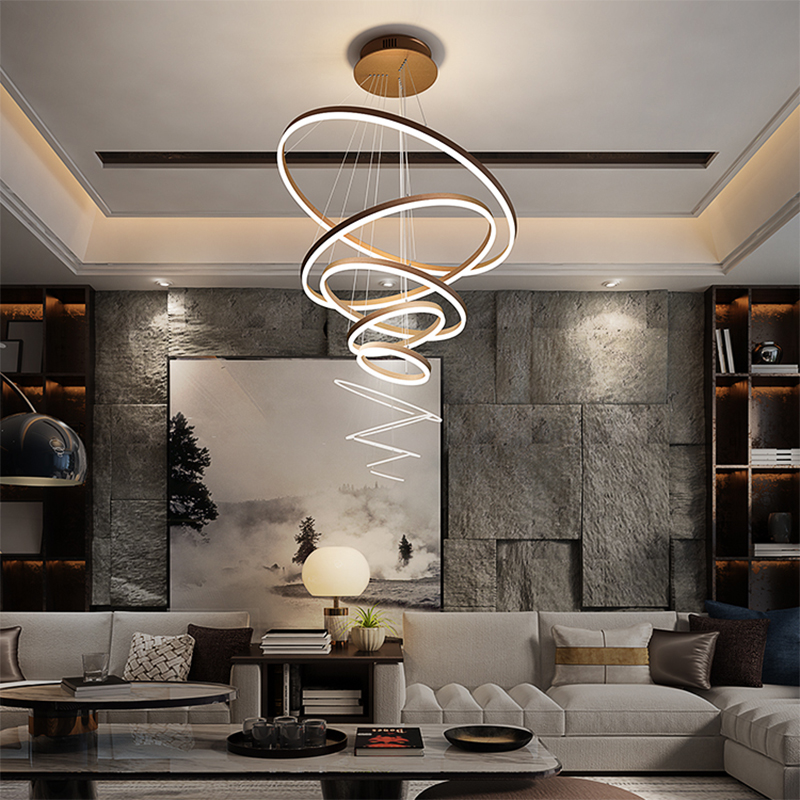 Nordic 6 Ring Led Ceiling Chan - đánh giá và giá Baby Nursery Chandelier