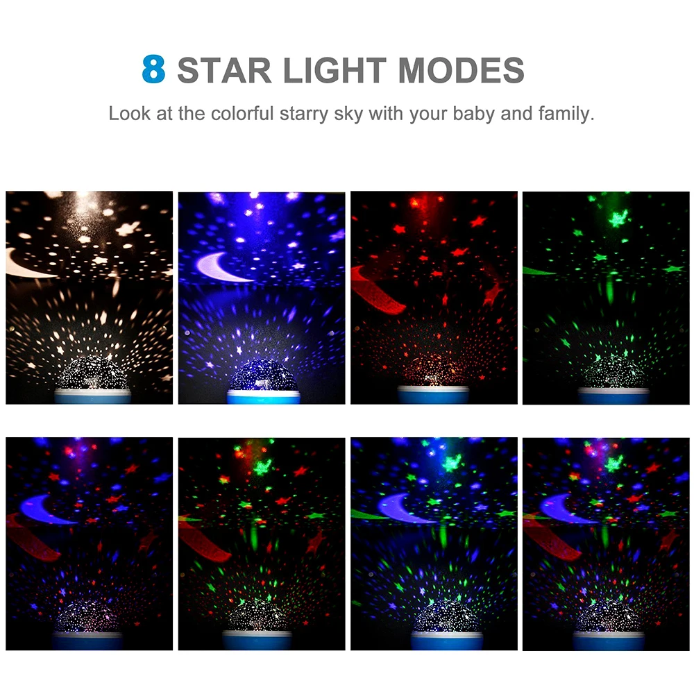 Night Lamp Projector Starry Sk - đánh giá và giá Baby Nursery Table Lamp