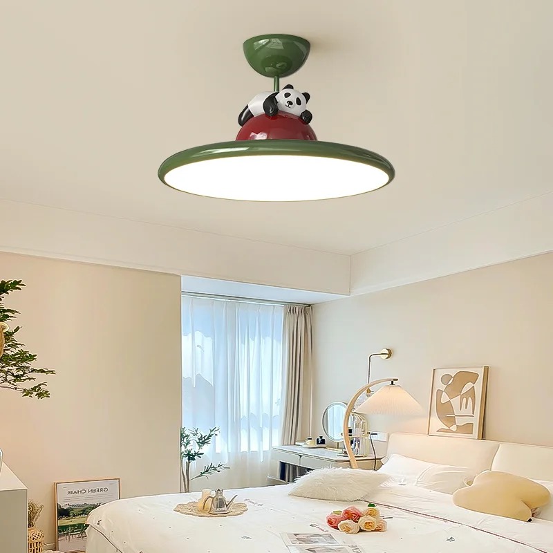 Cartoon Cream Style Panda LED  - đánh giá và giá Baby Nursery Chandelier