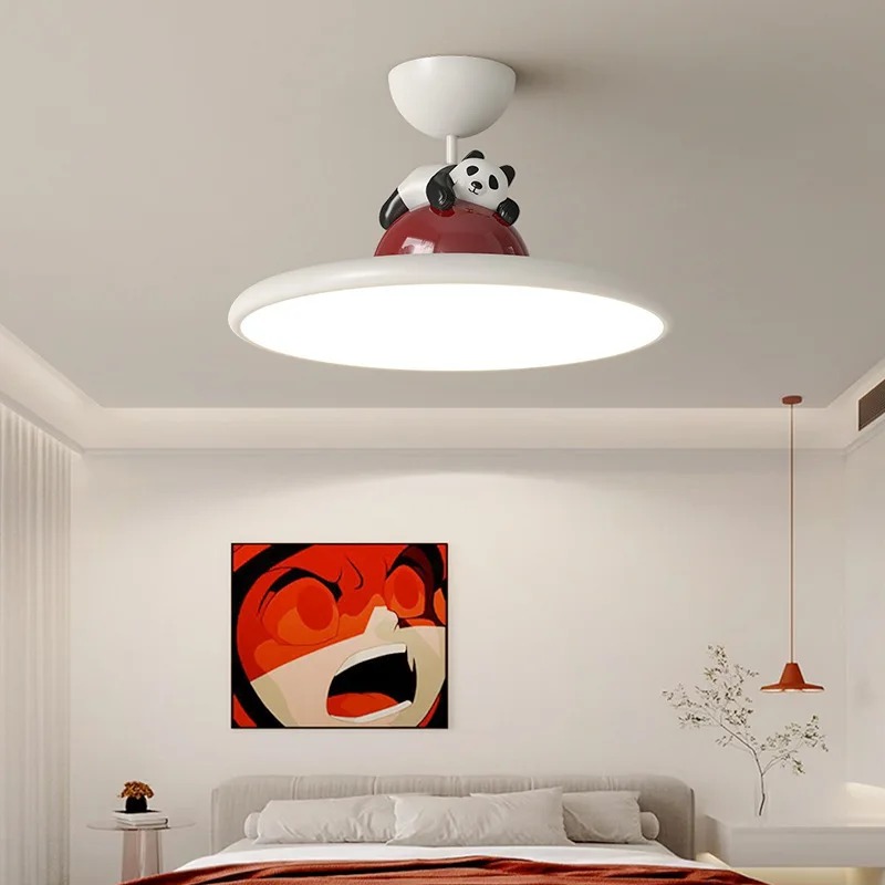 Cartoon Cream Style Panda LED  - đánh giá và giá Baby Nursery Chandelier