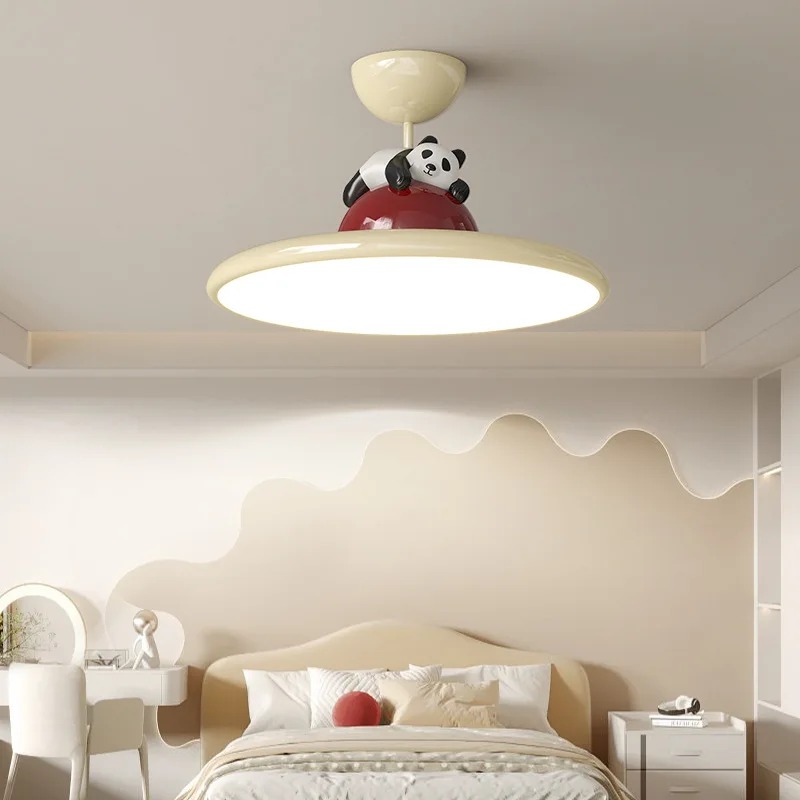 Cartoon Cream Style Panda LED  - đánh giá và giá Baby Nursery Chandelier