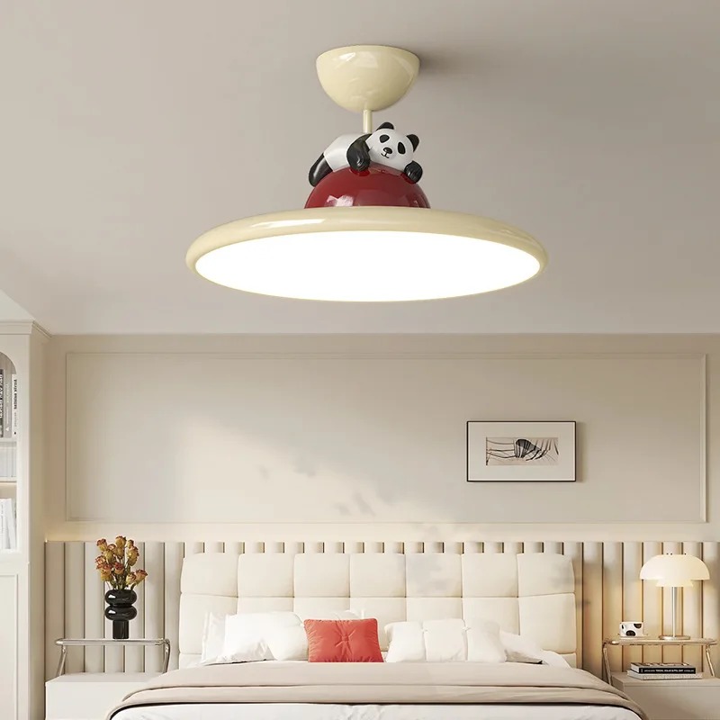Cartoon Cream Style Panda LED  - đánh giá và giá Baby Nursery Chandelier