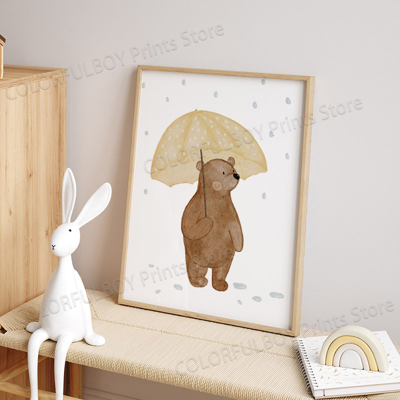 Boho Animals Bear Rabbit Hedge - đánh giá và giá Baby Nursery Animal Pictures