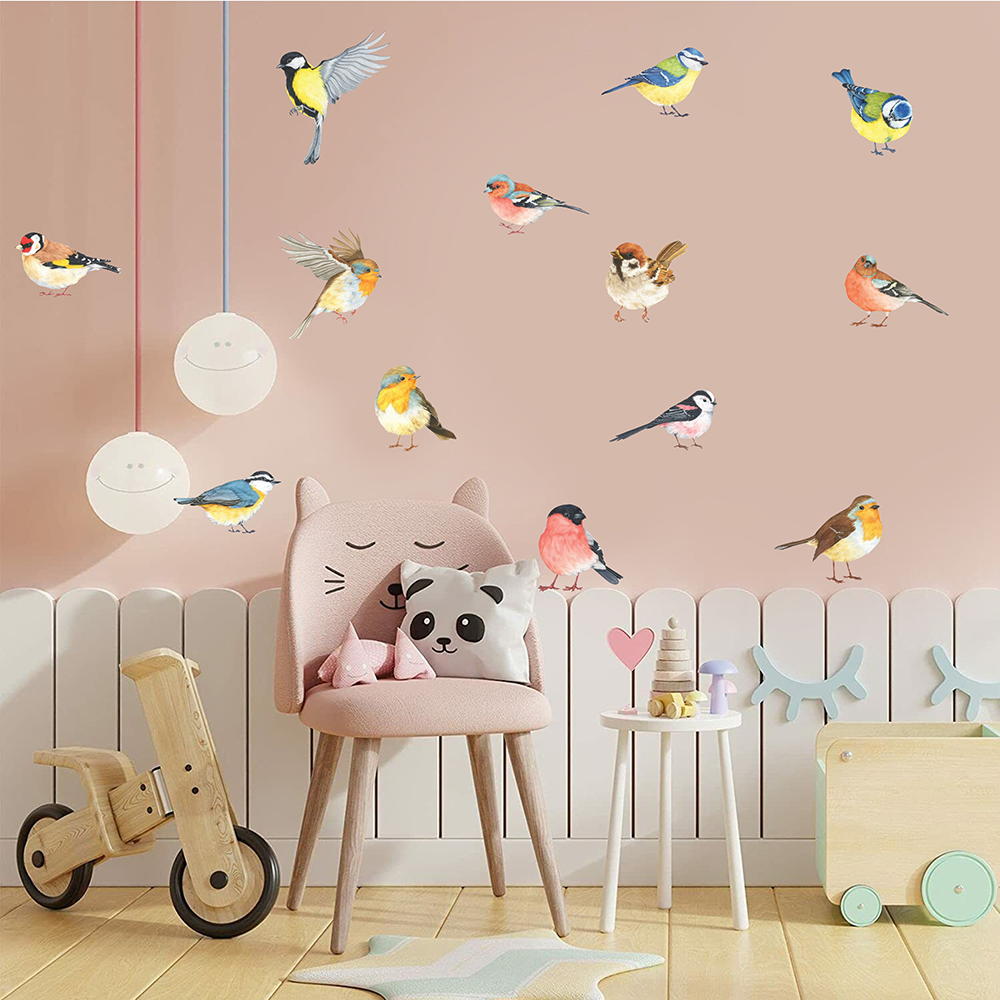 13pcs Little Birds Wall Sticke - đánh giá và giá Baby Nursery Wallpaper
