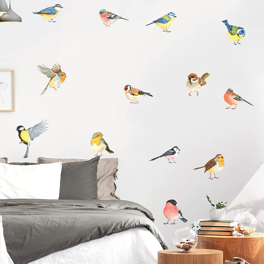 13pcs Little Birds Wall Sticke - đánh giá và giá Baby Nursery Wallpaper
