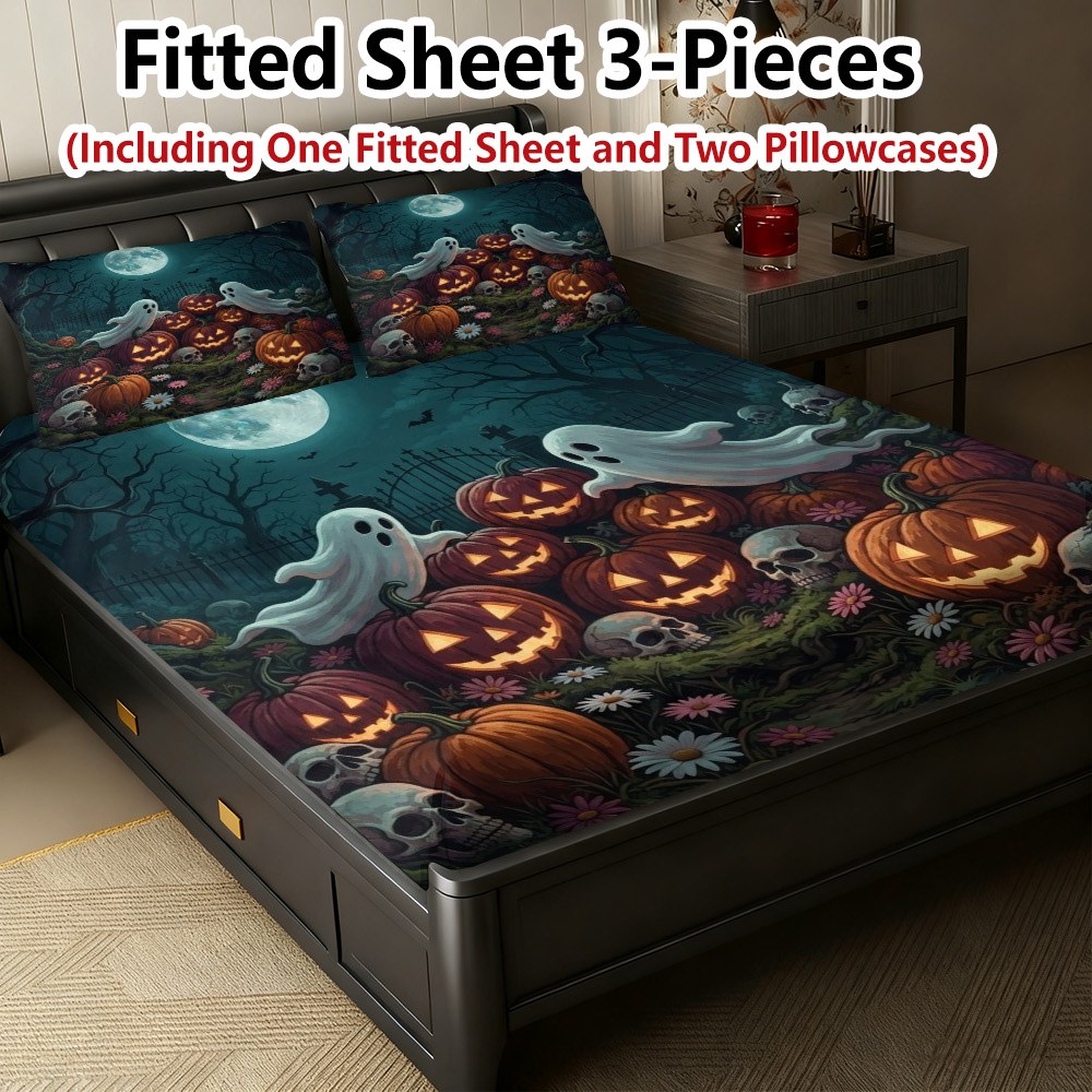 Halloween Pumpkin Ghost Fitted - đánh giá và giá Baby Nursery Home