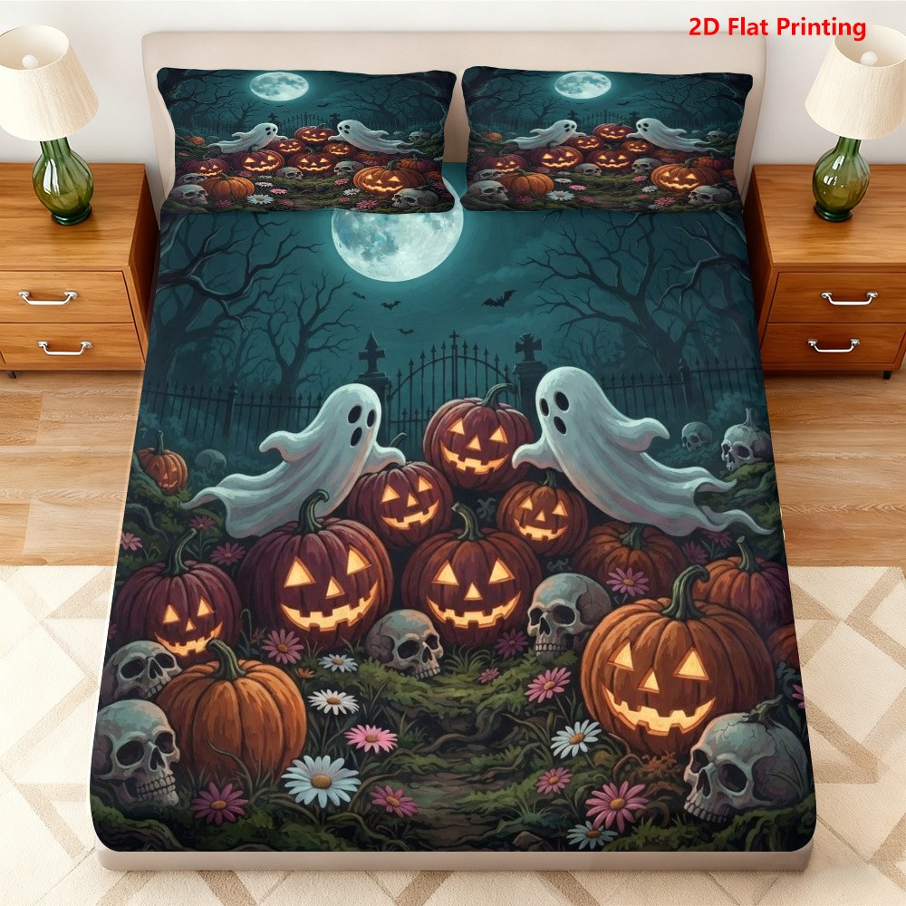 Halloween Pumpkin Ghost Fitted - đánh giá và giá Baby Nursery Home