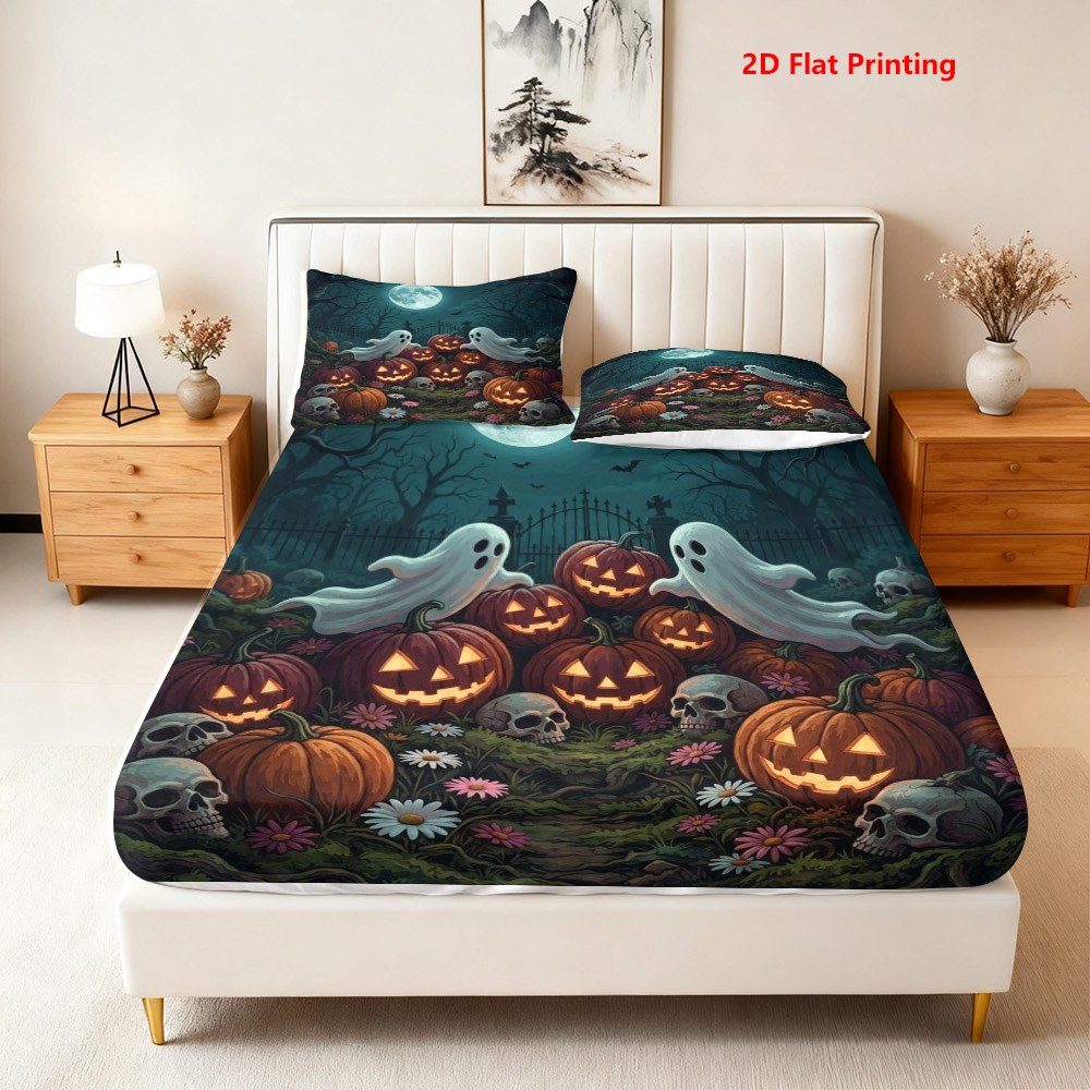 Halloween Pumpkin Ghost Fitted - đánh giá và giá Baby Nursery Home