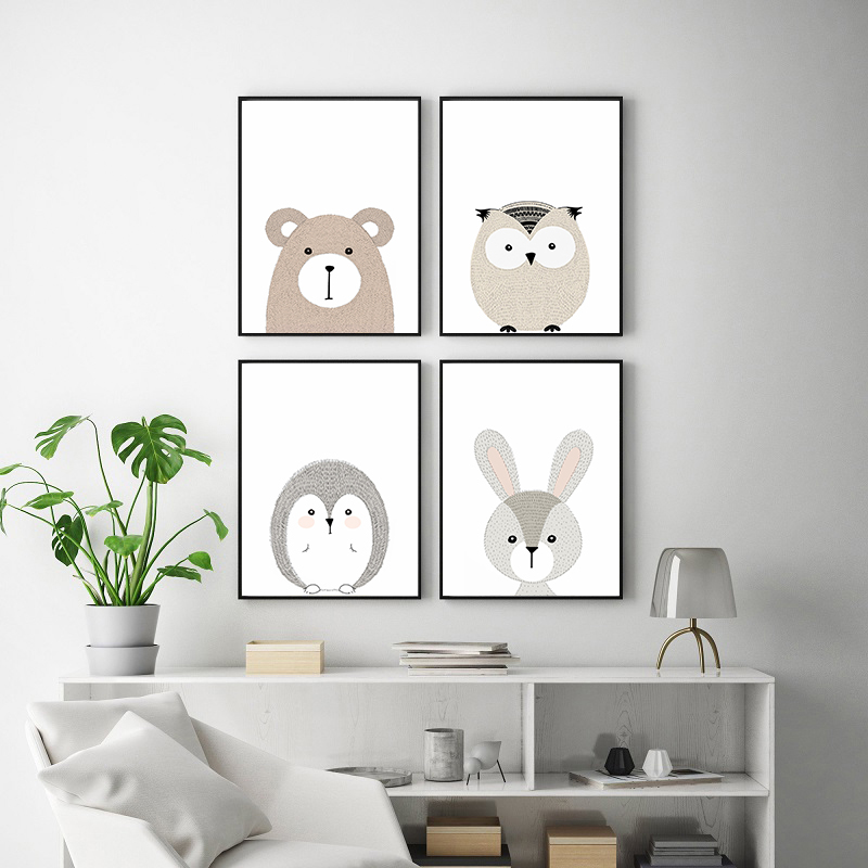 Woodland Cute Animal Cartoon F - đánh giá và giá Baby Nursery Animal Pictures