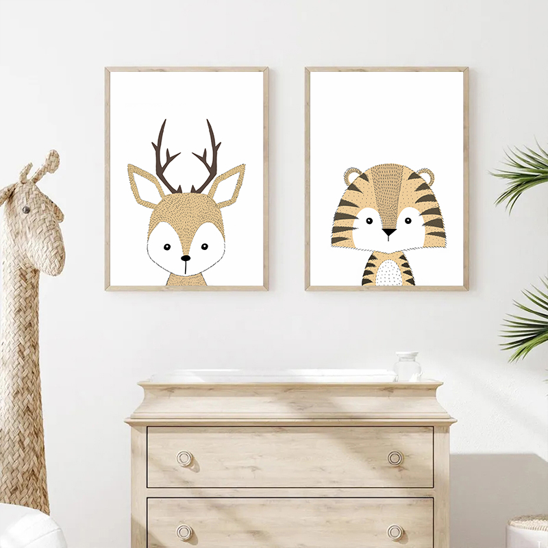 Woodland Cute Animal Cartoon F - đánh giá và giá Baby Nursery Animal Pictures