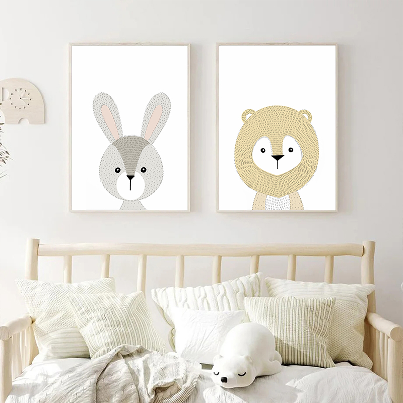 Woodland Cute Animal Cartoon F - đánh giá và giá Baby Nursery Animal Pictures