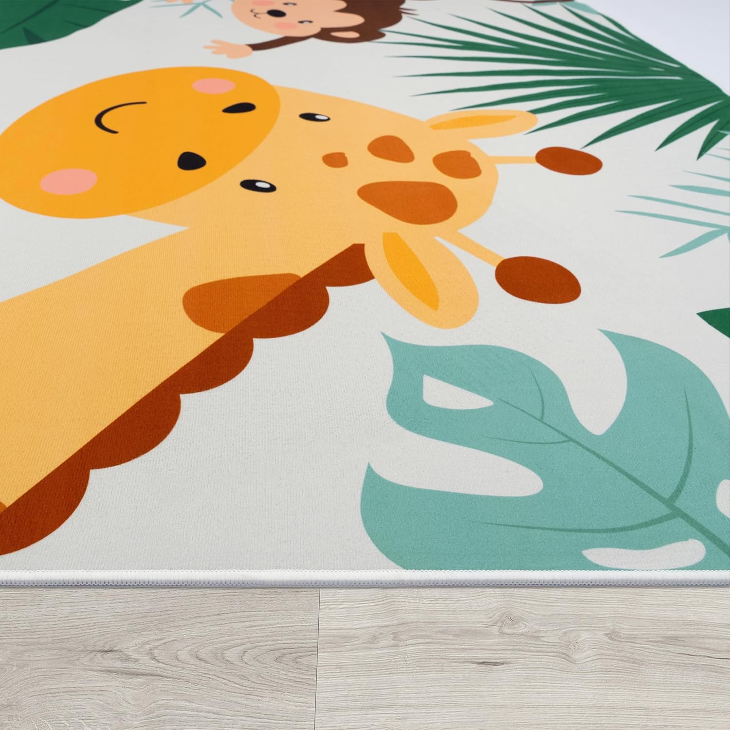 Soft Round Jungle Animal Print - đánh giá và giá Baby Nursery Animal Theme