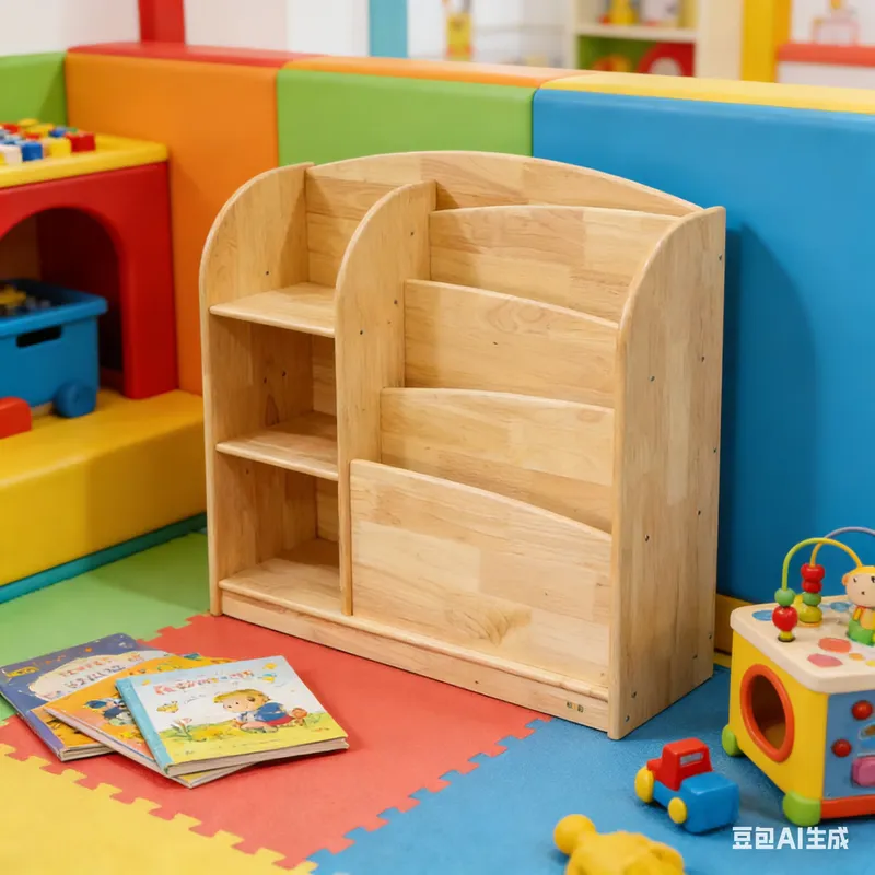Solid Wood Kids Storage Cabine - đánh giá và giá Baby Nursery Shelf