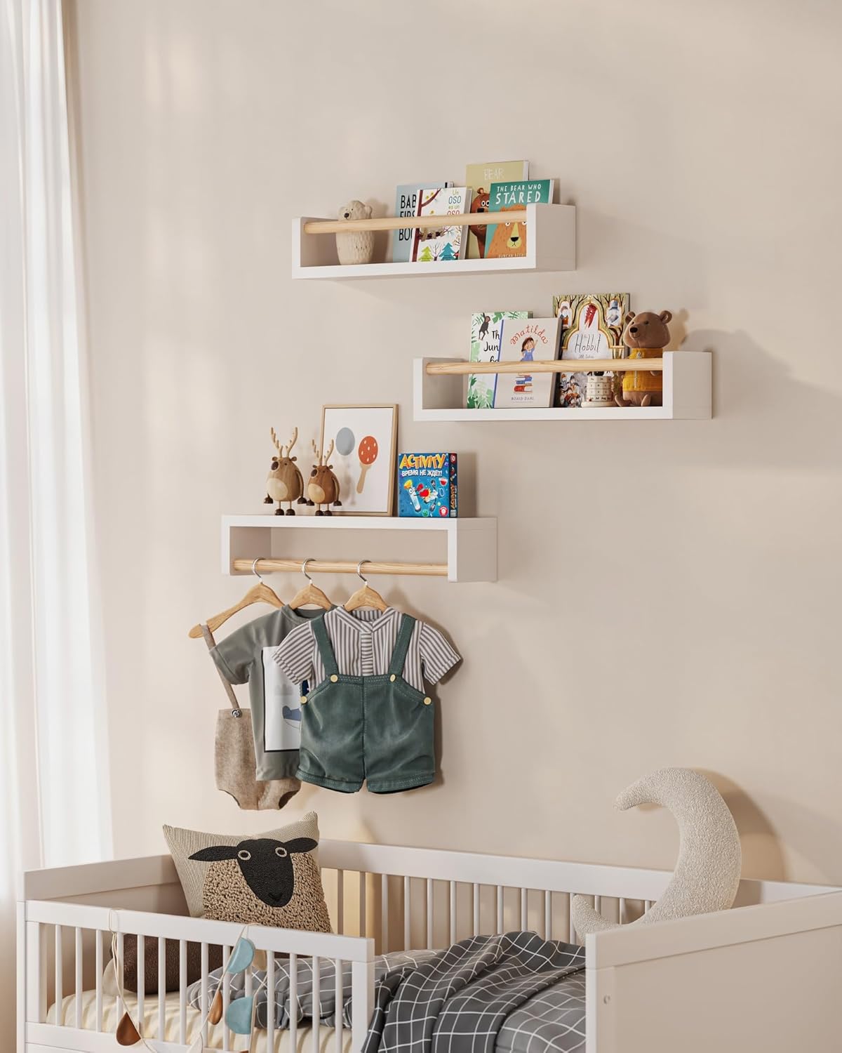 Set of 3 floating nursery book - đánh giá và giá Baby Nursery Shelf