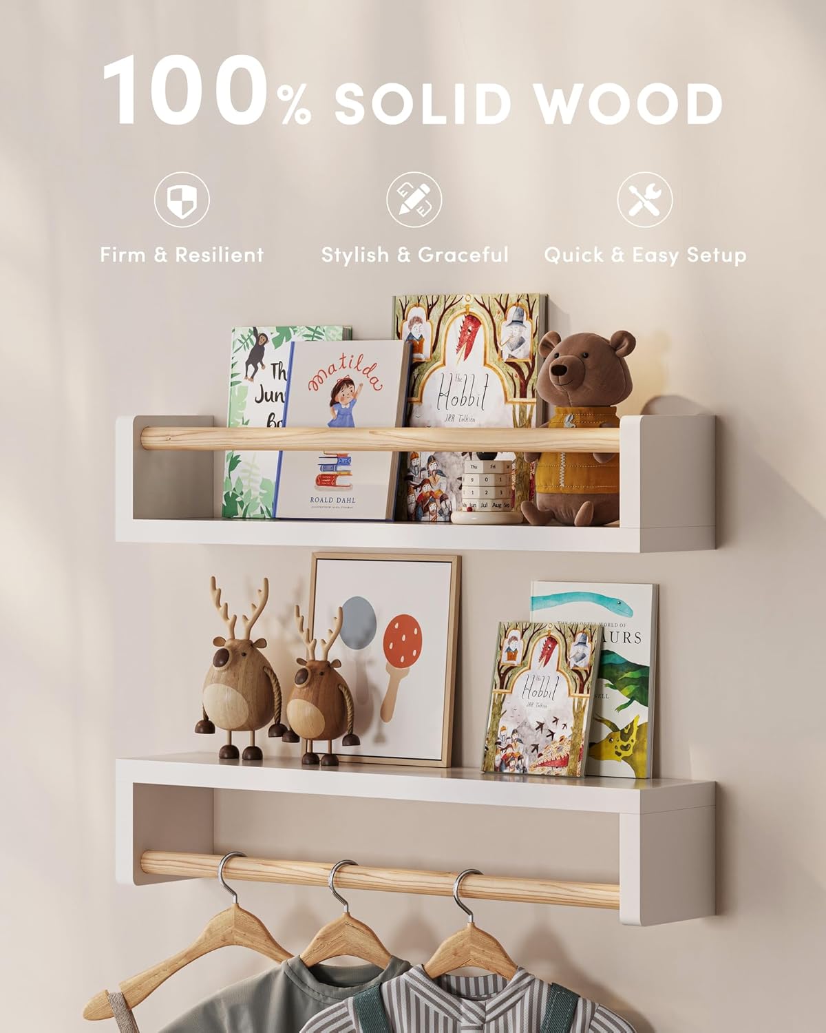 Set of 3 floating nursery book - đánh giá và giá Baby Nursery Shelf