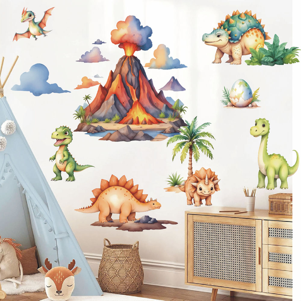 Cartoon Jungle Dinosaur Wall S - đánh giá và giá Baby Nursery Animal Theme
