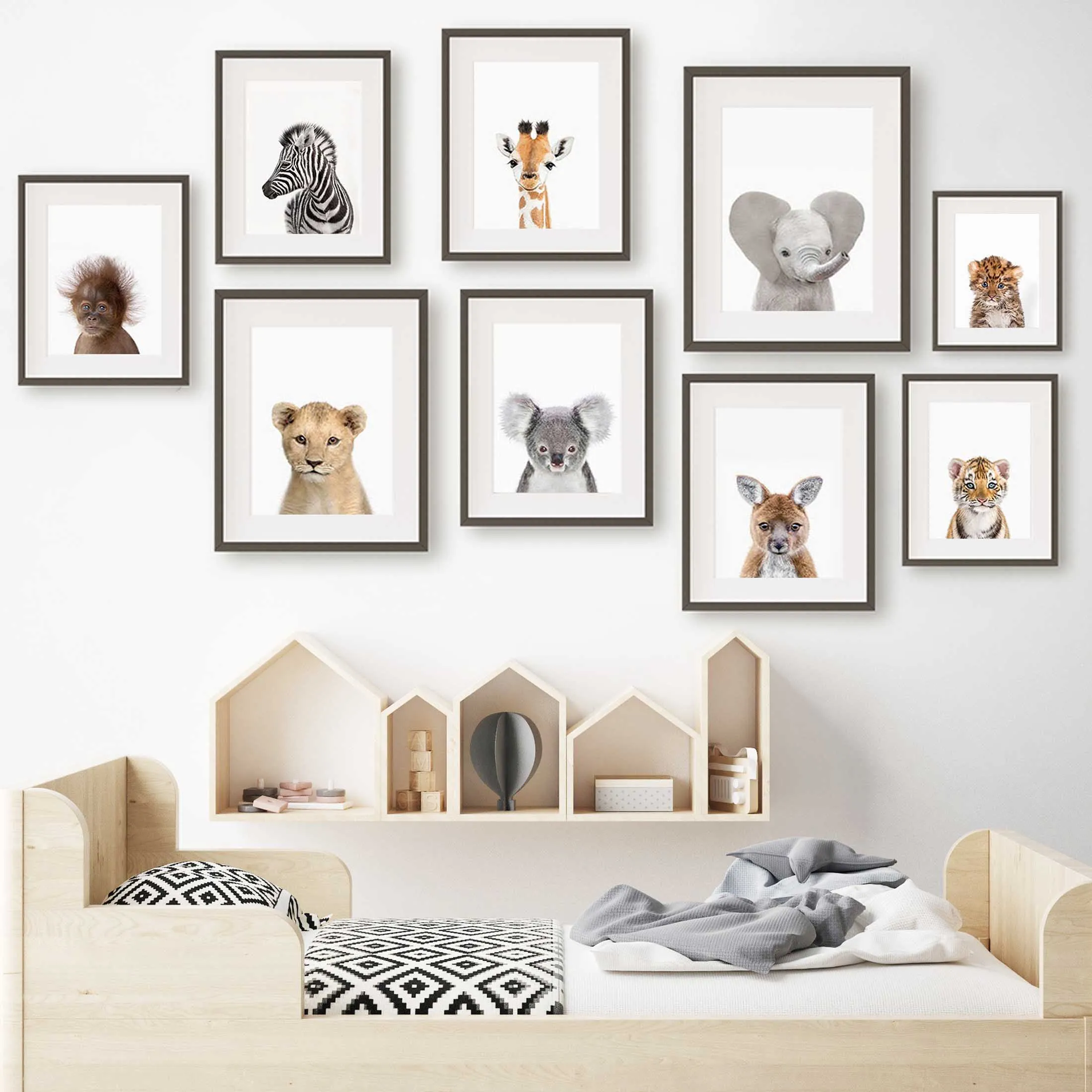 1pc frameless Canvas Painting  - đánh giá và giá Baby Nursery Animal Pictures