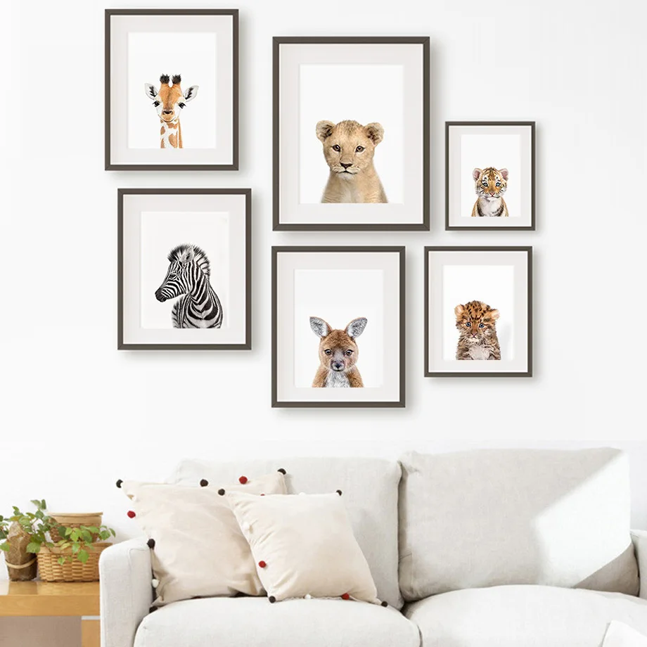 1pc frameless Canvas Painting  - đánh giá và giá Baby Nursery Animal Pictures