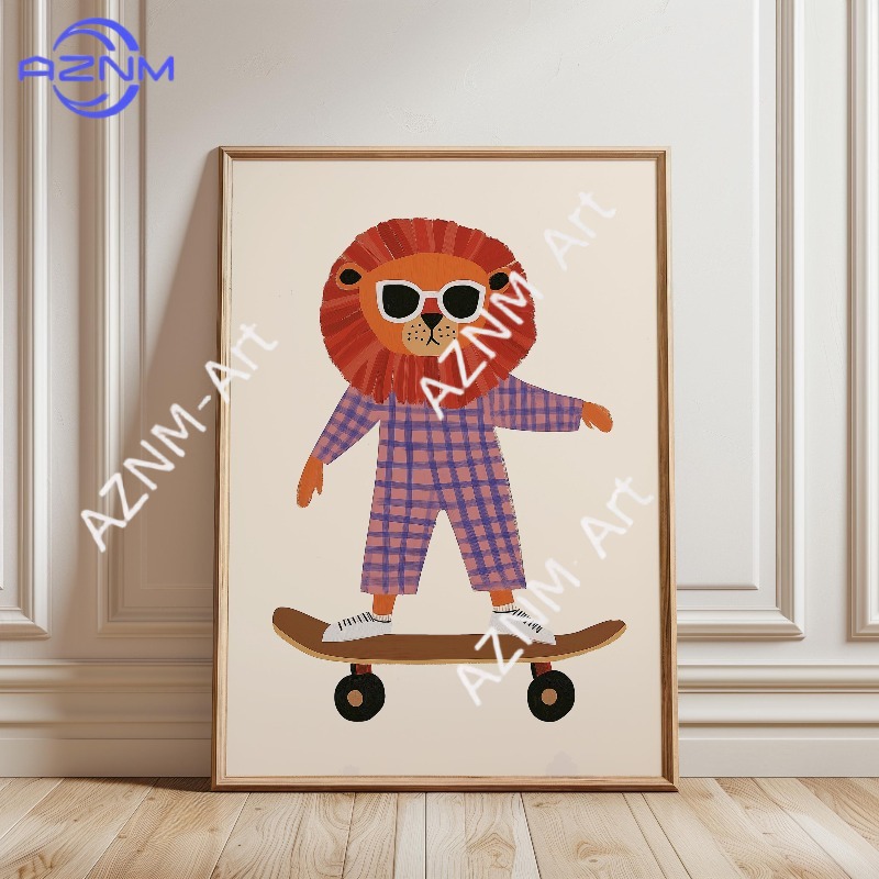 1PC Funny Animal Skateboarding - đánh giá và giá Baby Nursery Home