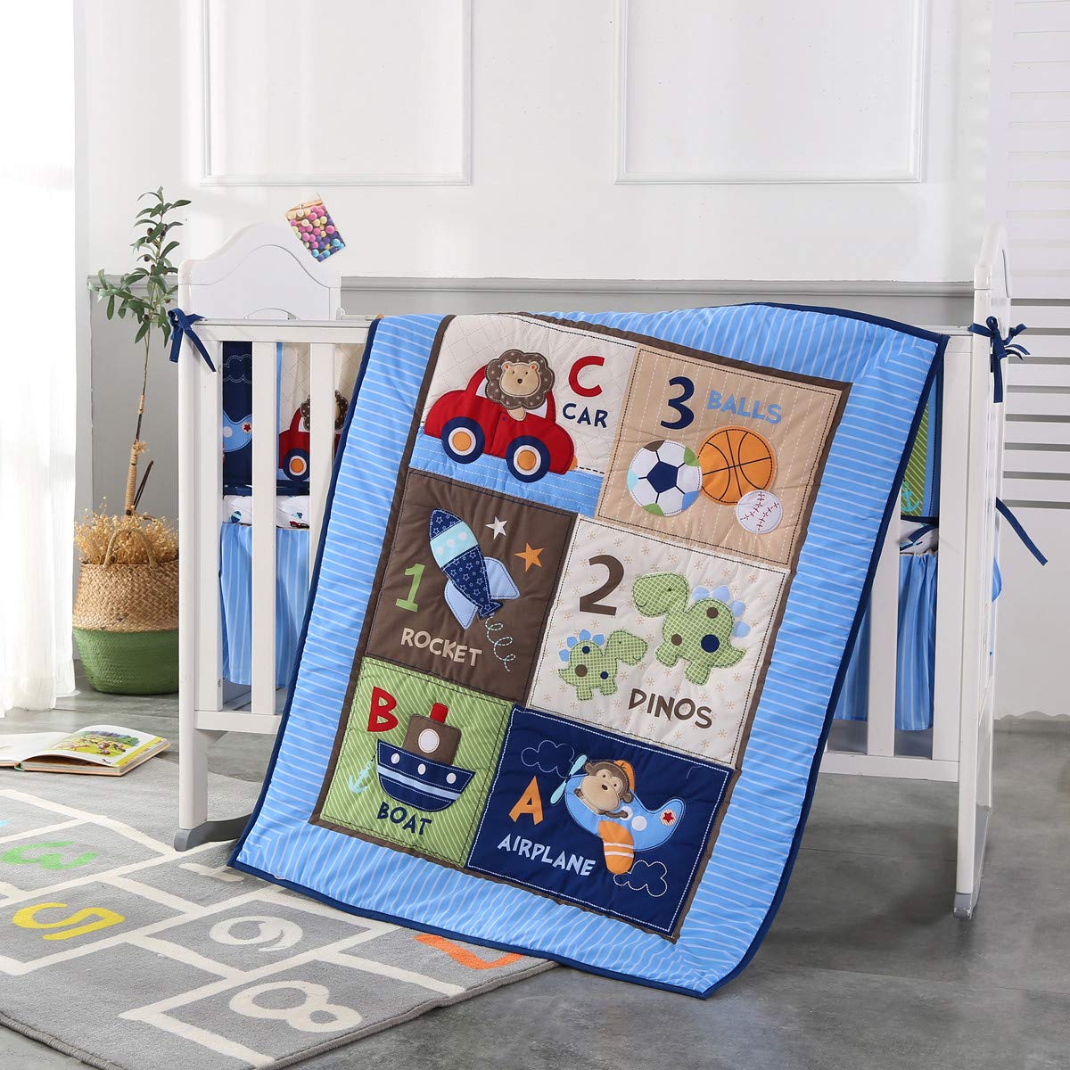 7Piece Crib Bedding Set Infant - đánh giá và giá Baby Nursery Sale