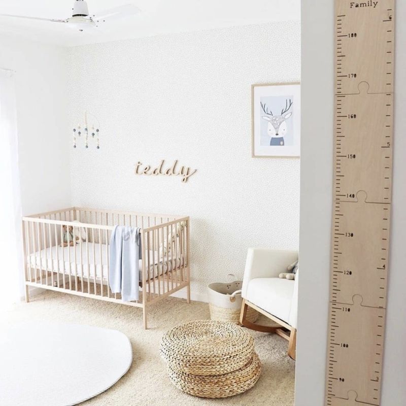 Nordic Wooden Kids Height Grow - đánh giá và giá Growth Chart Ruler