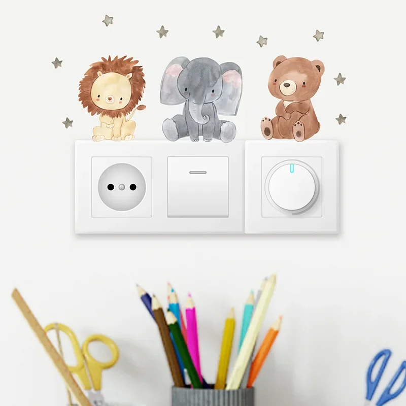1/2/4/6set Cartoon Animals Wal - đánh giá và giá Baby Nursery Stickers