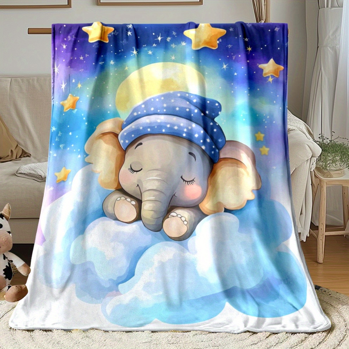 Sleeping Baby Elephant Cloud S - đánh giá và giá Baby Nursery Animal Theme
