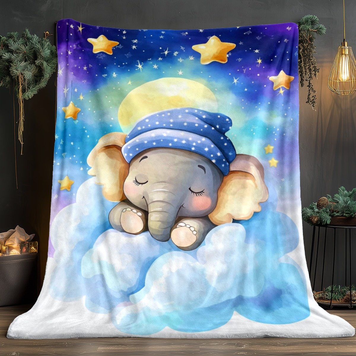 Sleeping Baby Elephant Cloud S - đánh giá và giá Baby Nursery Animal Theme