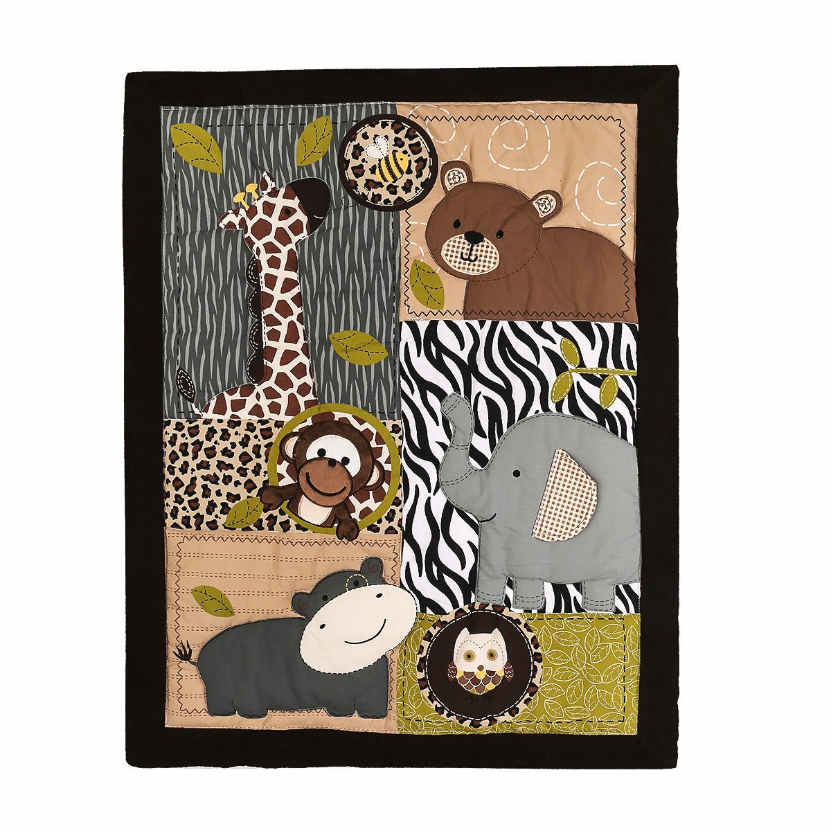 3Pcs Embroidered Newborn Baby  - đánh giá và giá Baby Nursery Animal Theme